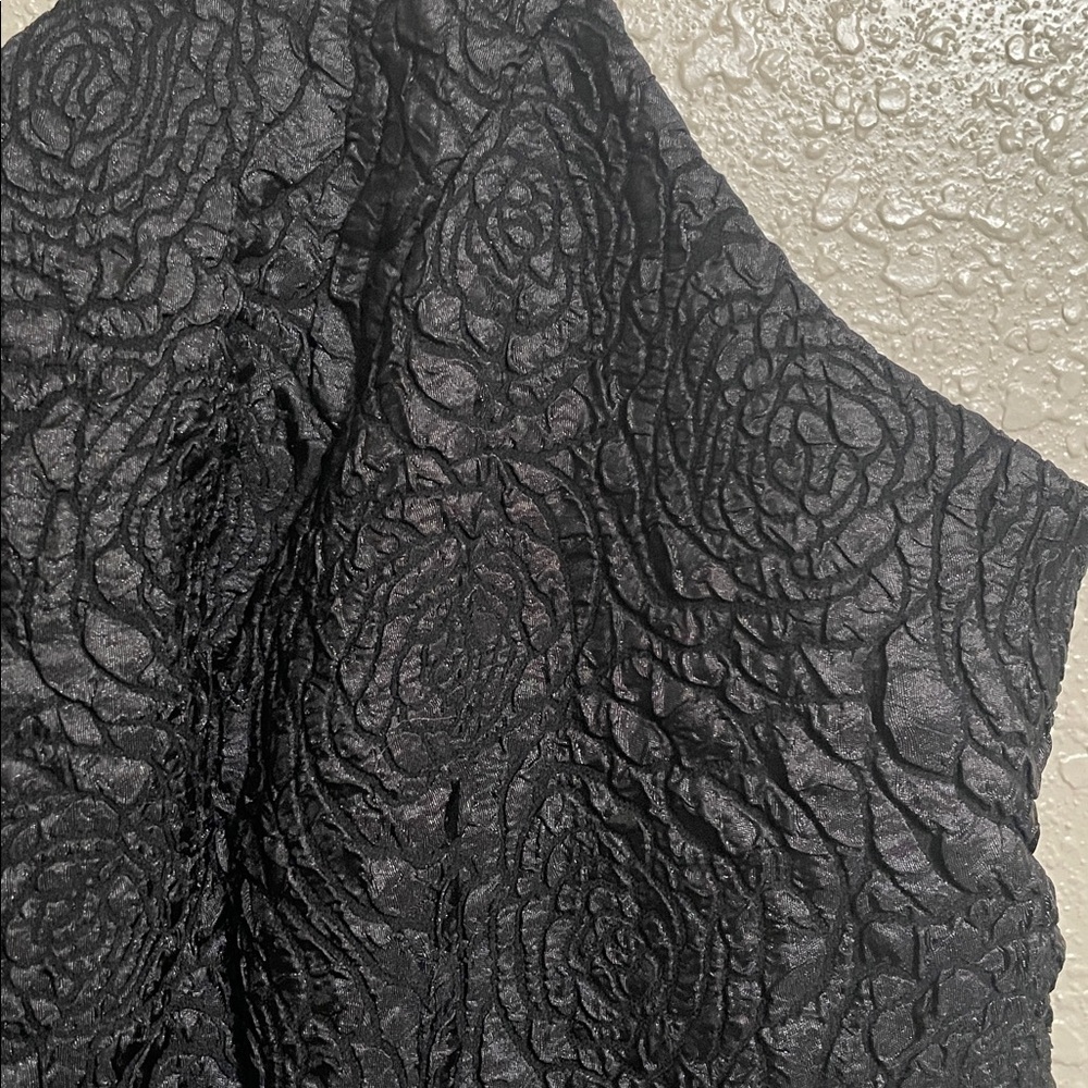 BloomChic A-line Rosette Black Mini Dress - Picture 5 of 13